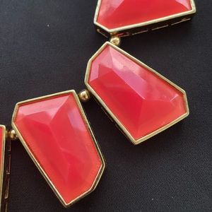 Coral Rocks with gold chain necklace